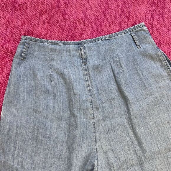 Rails Jess Linen Blend Chambray Wide Leg Pants Blue Size Medium - Picture 7 of 13